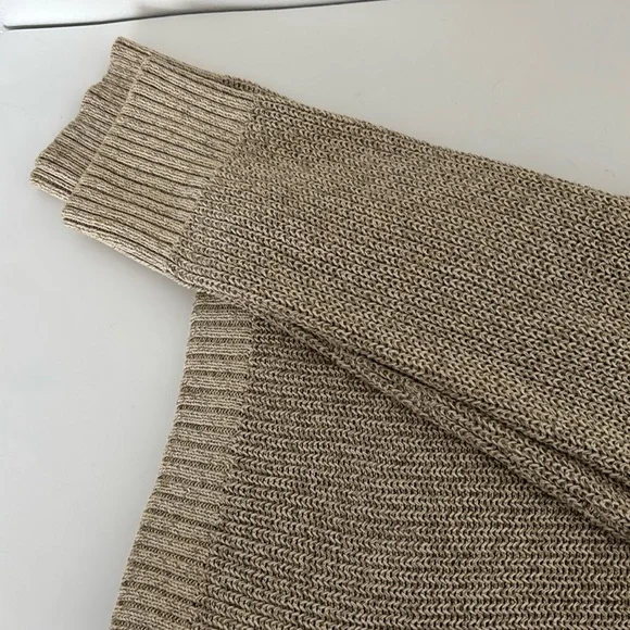 Urban Outfitters Sweater Mens L Beige Turtleneck Quiet Luxury Cottagecore Preppy - Picture 10 of 14